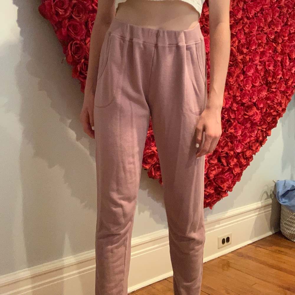 baby pink sweatpants